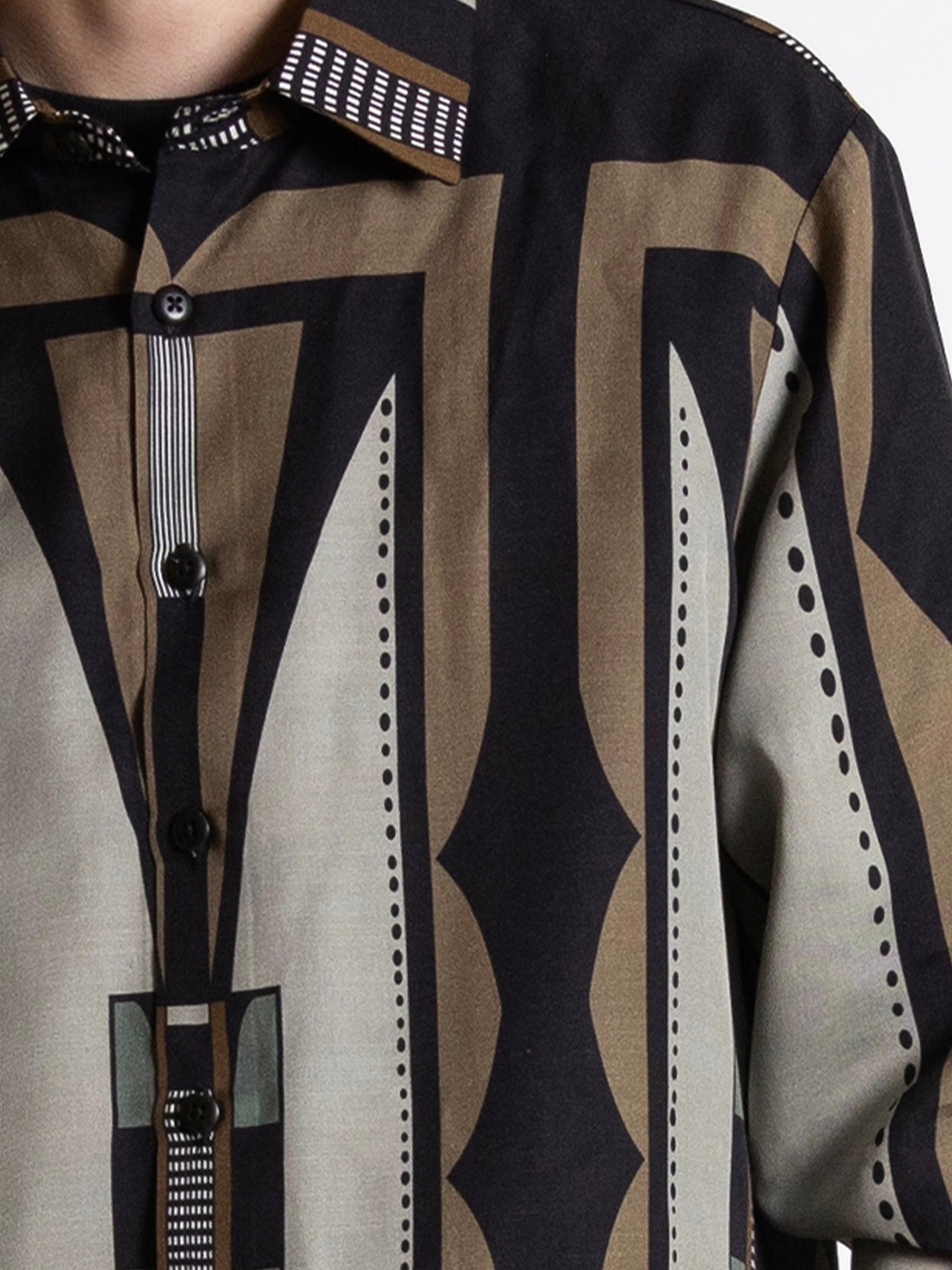 mens button-up - earth tone mens button up in Tencel Dobby