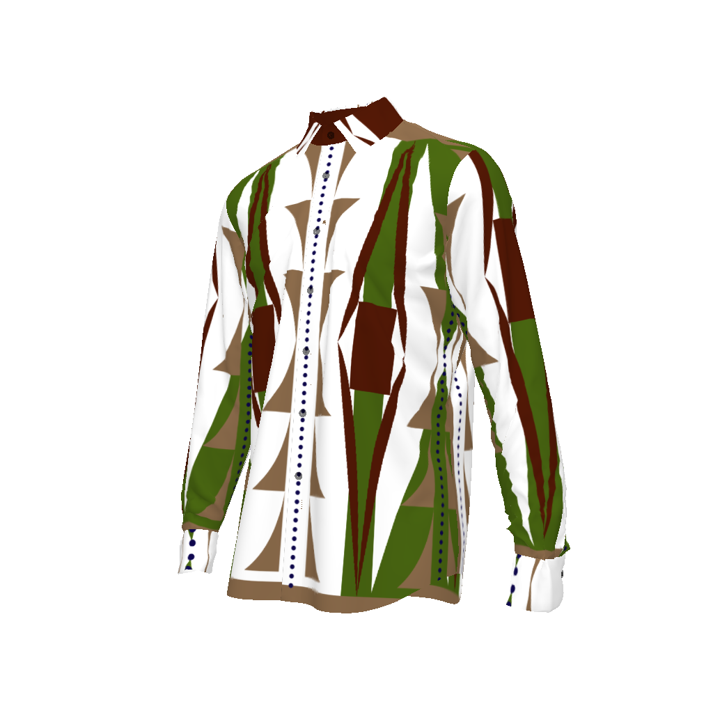 mens button-up - mens natural paint button up in Tencel Dobby