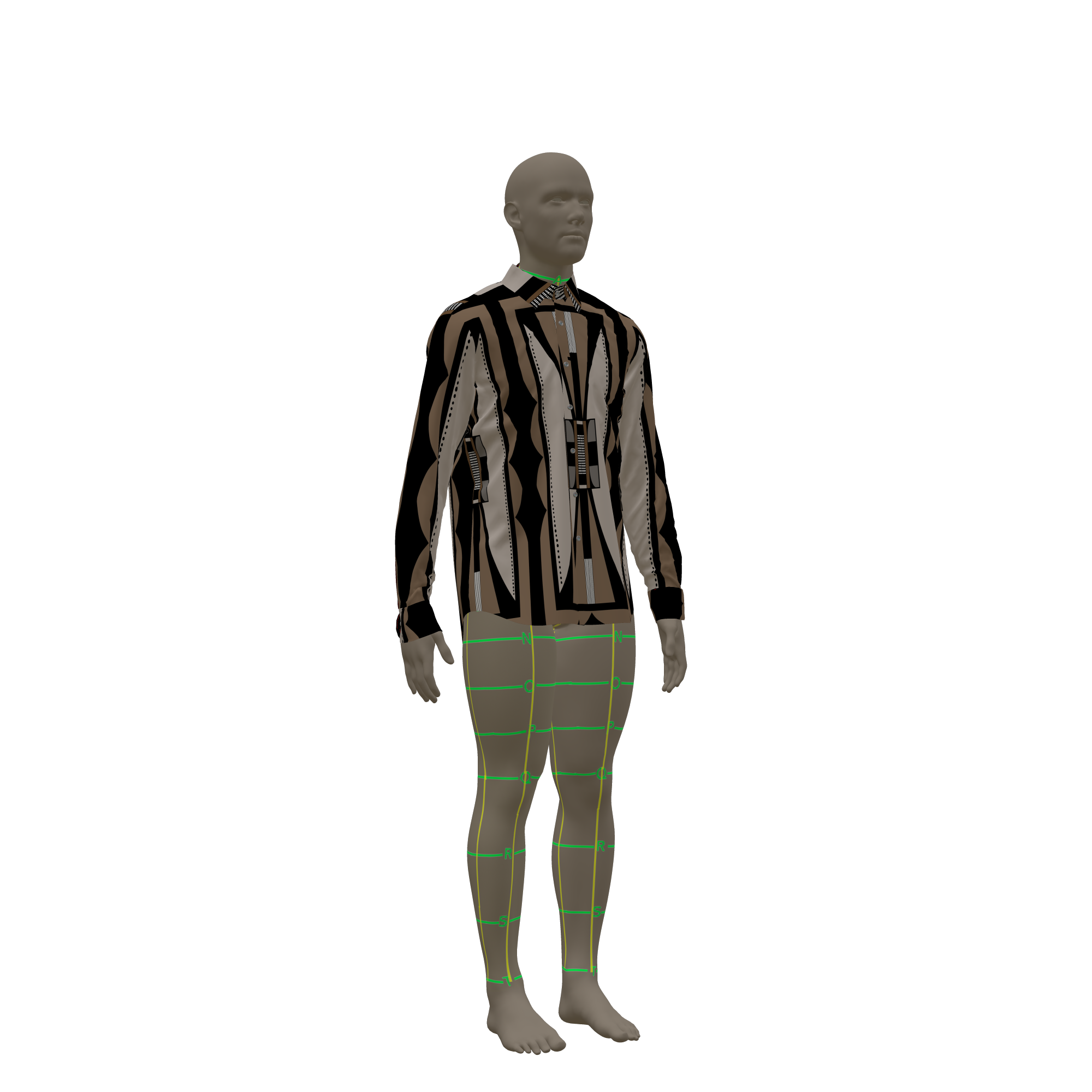 mens button-up - earth tone mens button up in Tencel Dobby