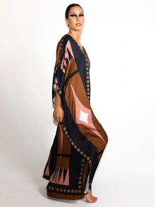 Black and Brass Mirrored Kaftan