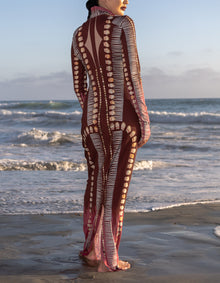 2025 elk and shell banded dress