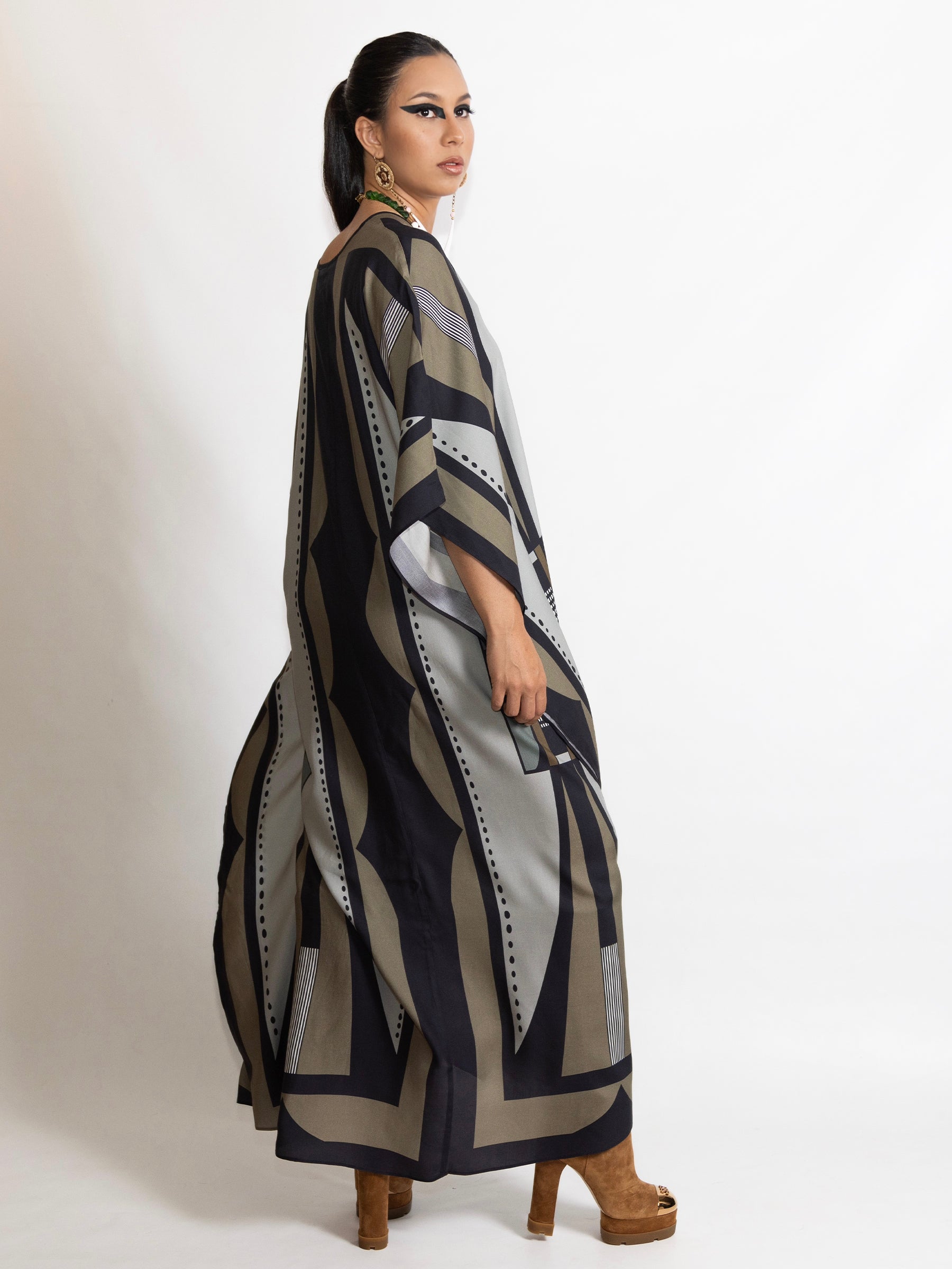 Earth colors Parfleche Kaftan