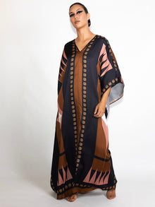 Black and Brass Mirrored Kaftan