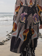 "Beaded" Blooming Drift Shirt Dress