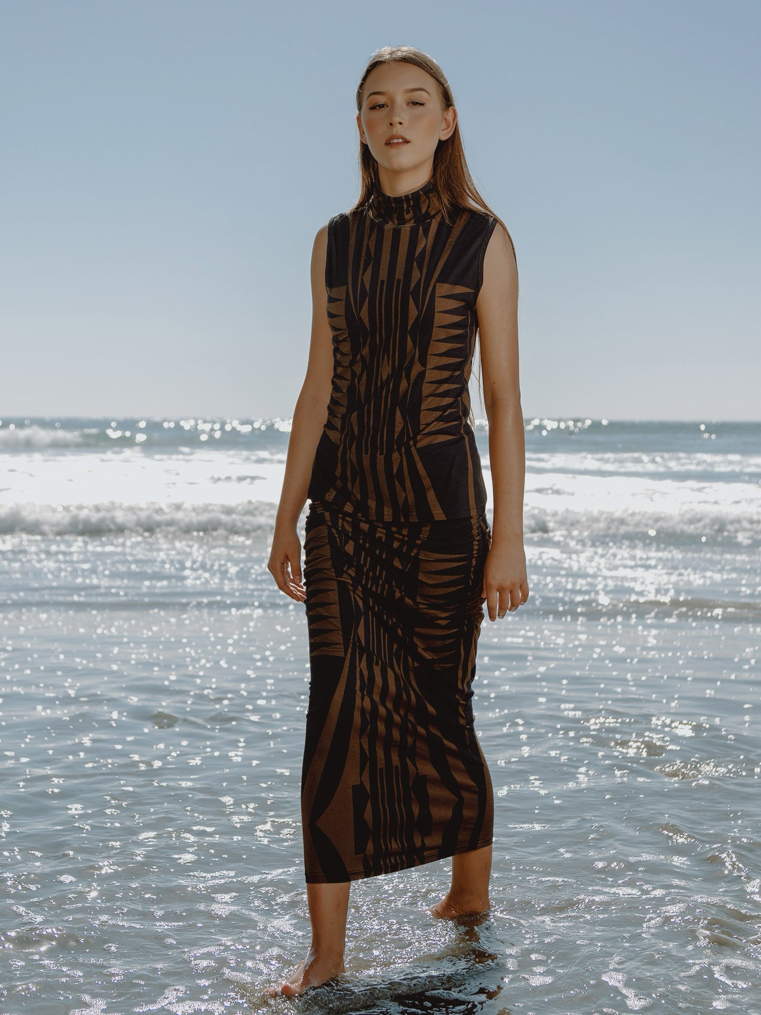 Parfleche Earth Sleeveless Top