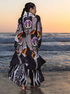 "Beaded" Blooming Drift Shirt Dress