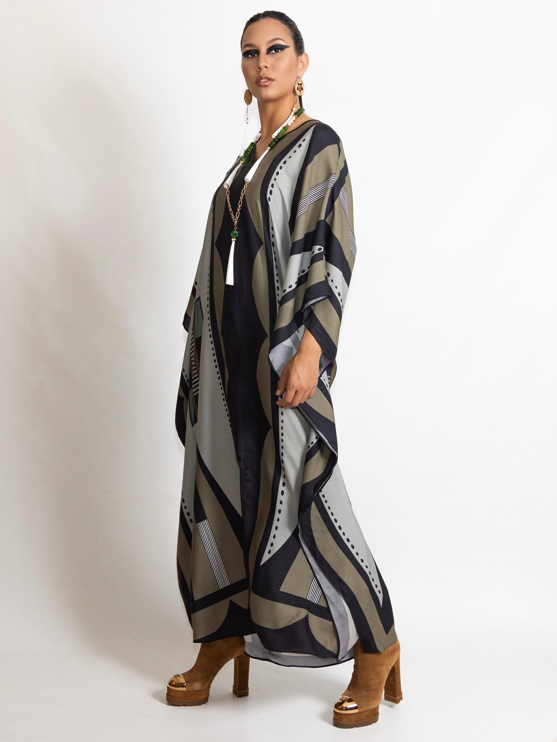 Earth colors Parfleche Kaftan